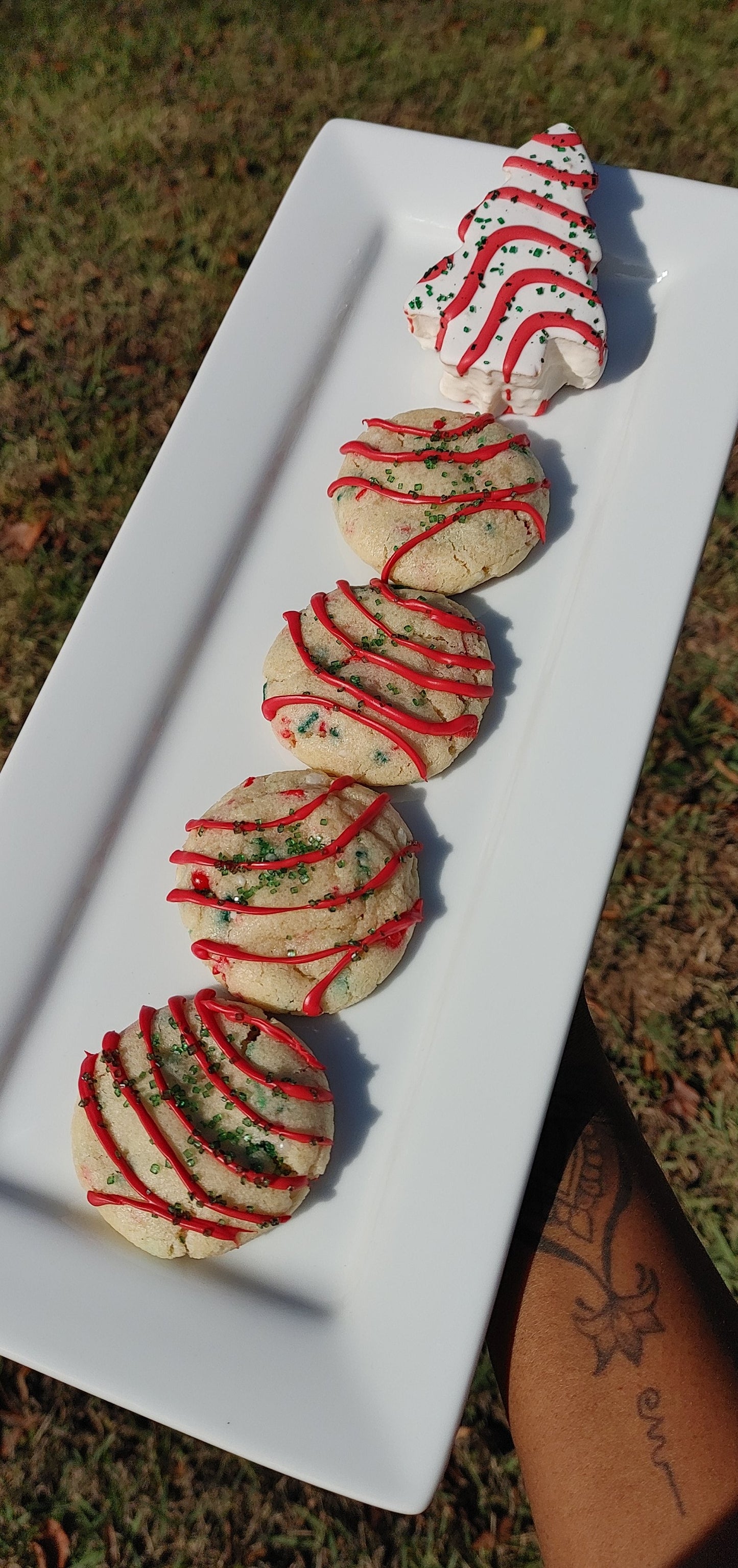 Christmas Tree Cake Cookies