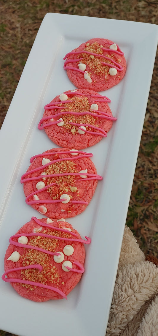 Strawberry Crumble Cookies